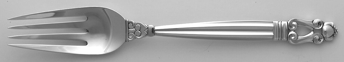 Acorn (Sterling, 1915) Fork by Georg Jensen (Denmark)-1