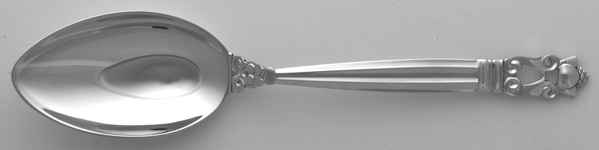 Acorn (Sterling, 1915) Dessert/Oval Soup Spoon by Georg Jensen (Denmark)-1