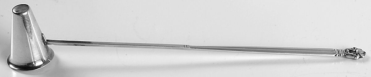 Acorn (Sterling, 1915) Candle Snuffer with Sterling Implement by Georg Jensen (Denmark)-1