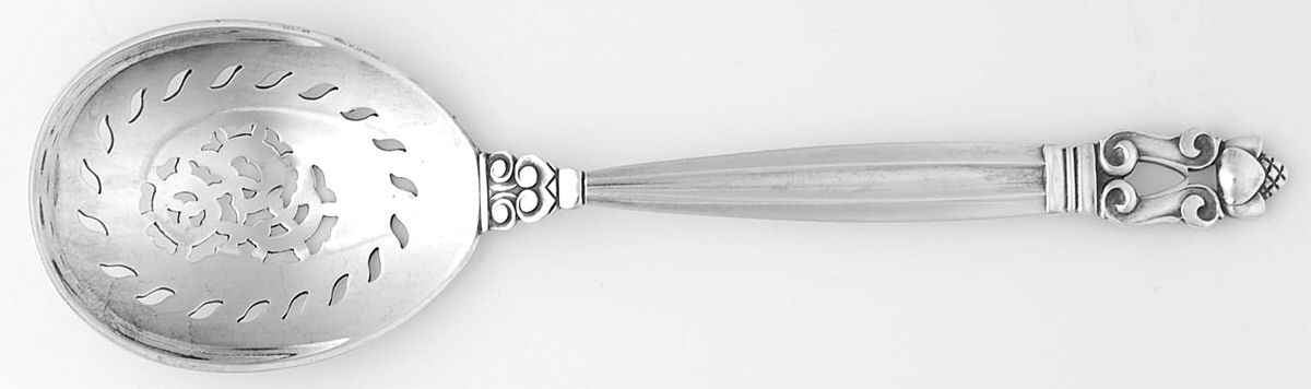 Acorn (Sterling, 1915) Large Sugar Sifter by Georg Jensen (Denmark)-1