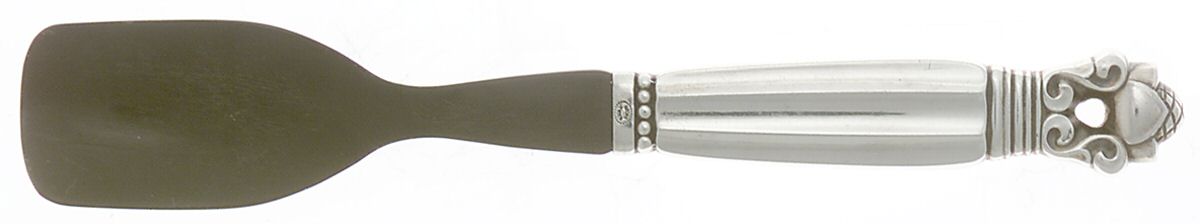 Acorn (Sterling, 1915) Caviar Shovel with Horn Bowl by Georg Jensen (Denmark)-1