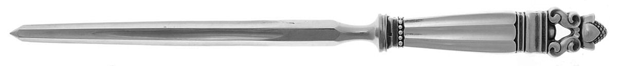 Acorn (Sterling, 1915) Small Steel Rod Sharpener Knife by Georg Jensen (Denmark)-1