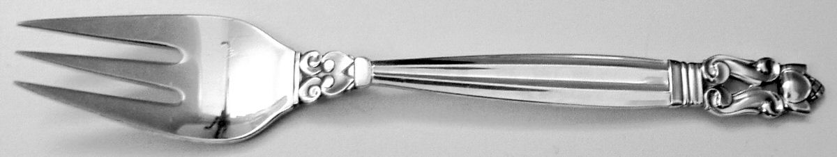 Acorn (Sterling, 1915) Individual Solid Fish Fork by Georg Jensen (Denmark)-1