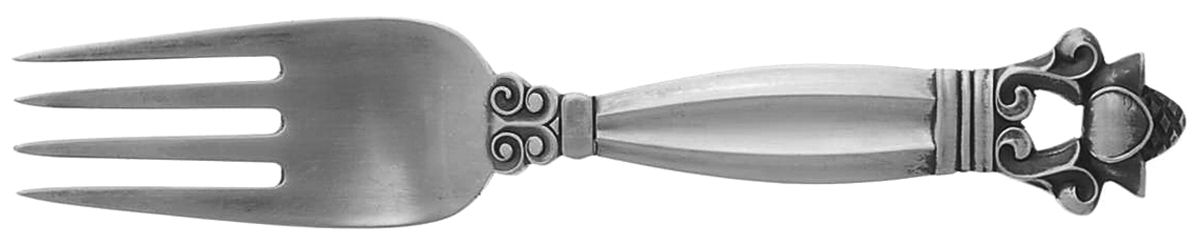 Acorn (Sterling, 1915) Baby Fork by Georg Jensen (Denmark)-1