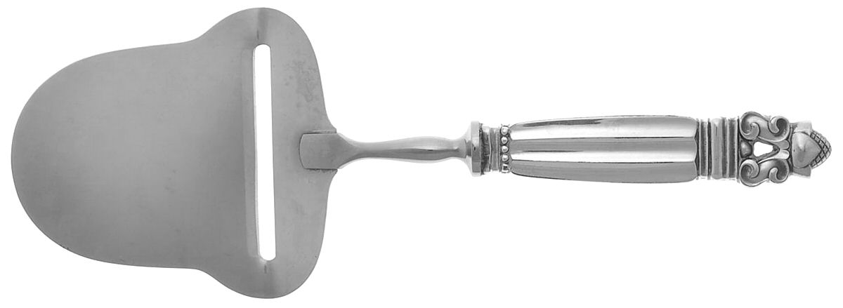 Acorn (Sterling, 1915) Cheese Plane with Stainless Plane by Georg Jensen (Denmark)-1