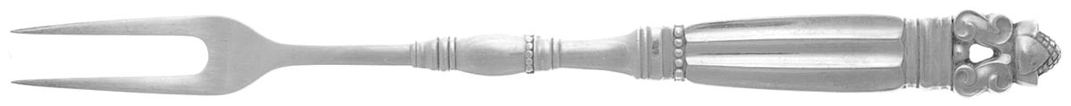 Acorn (Sterling, 1915) Large 2-Tine Cold Meat Serving Fork by Georg Jensen (Denmark)-1