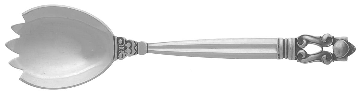 Acorn (Sterling, 1915) Ice Cream Fork by Georg Jensen (Denmark)-1