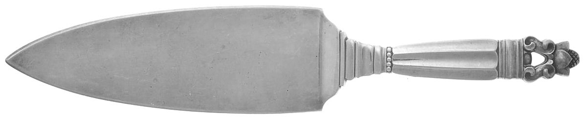 Acorn (Sterling, 1915) Tart Server W/Sterling Blade by Georg Jensen (Denmark)-1