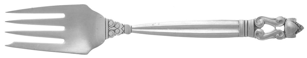 Acorn (Sterling, 1915) Small Individual Salad Fork by Georg Jensen (Denmark)-1