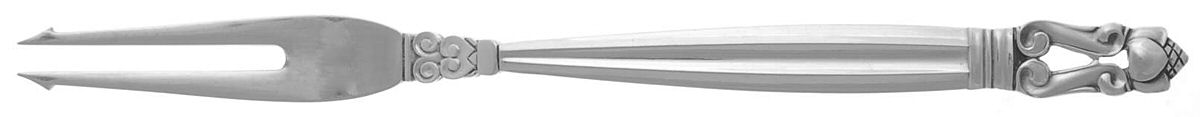Acorn (Sterling, 1915) Short Handle Pickle/Olive Fork by Georg Jensen (Denmark)-1