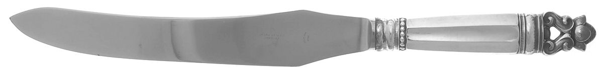 Acorn (Sterling, 1915) Large Stainless Blade Roast Carving Knife by Georg Jensen (Denmark)-1