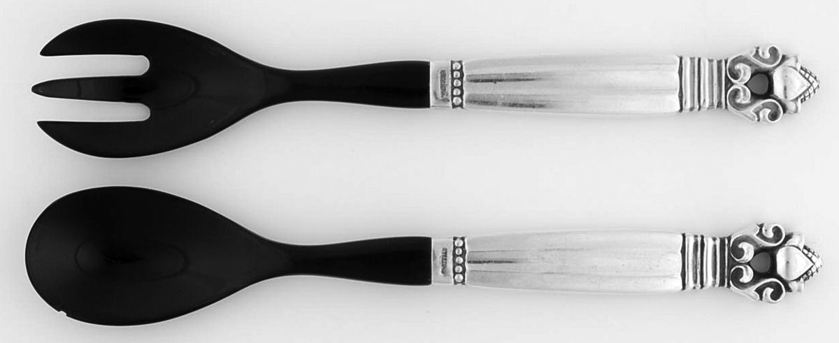 Acorn (Sterling, 1915) 2 Pc Horn Bowl Relish Set by Georg Jensen (Denmark)-1