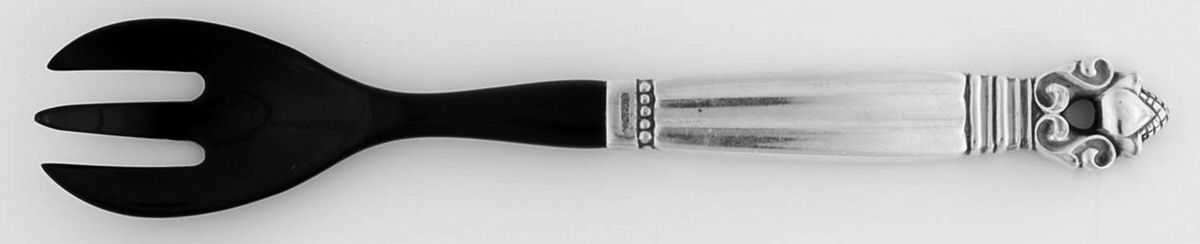 Acorn (Sterling, 1915) Relish Fork with Horn Tines by Georg Jensen (Denmark)-1
