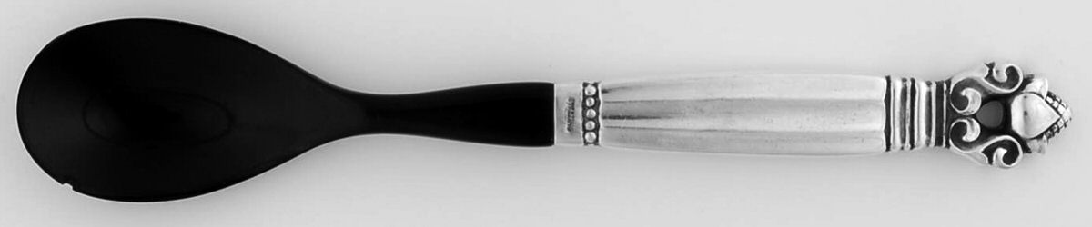 Acorn (Sterling, 1915) Relish Spoon with Horn Bowl by Georg Jensen (Denmark)-1