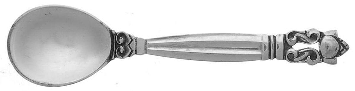 Acorn (Sterling, 1915) Individual Salt Spoon by Georg Jensen (Denmark)-1