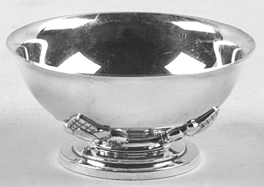 Acorn (Sterling, 1915) Master Open Salt by Georg Jensen (Denmark)-1