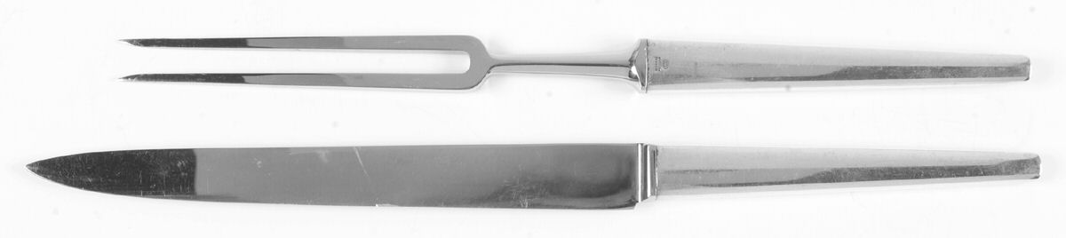 Argo (Sterling) Large 2-Piece Roast Carving Set w/Stainless Blade by Georg Jensen (Denmark)-1