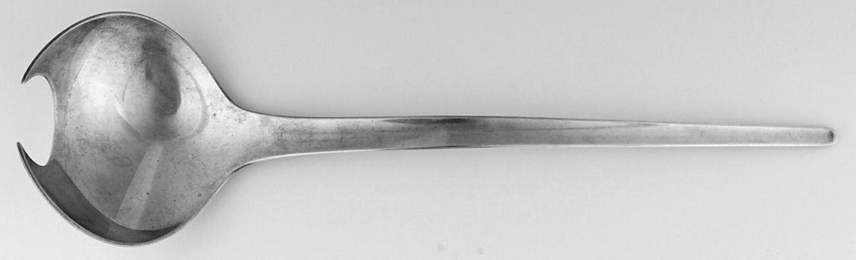 Argo (Sterling) Solid Serving Fork by Georg Jensen (Denmark)-1