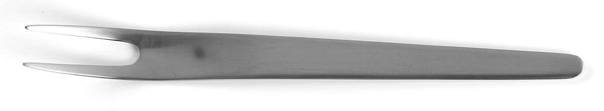 Arne Jacobsen (Stainless, Satin) Small Solid Cold Meat Serving Fork by Georg Jensen (Denmark)-1