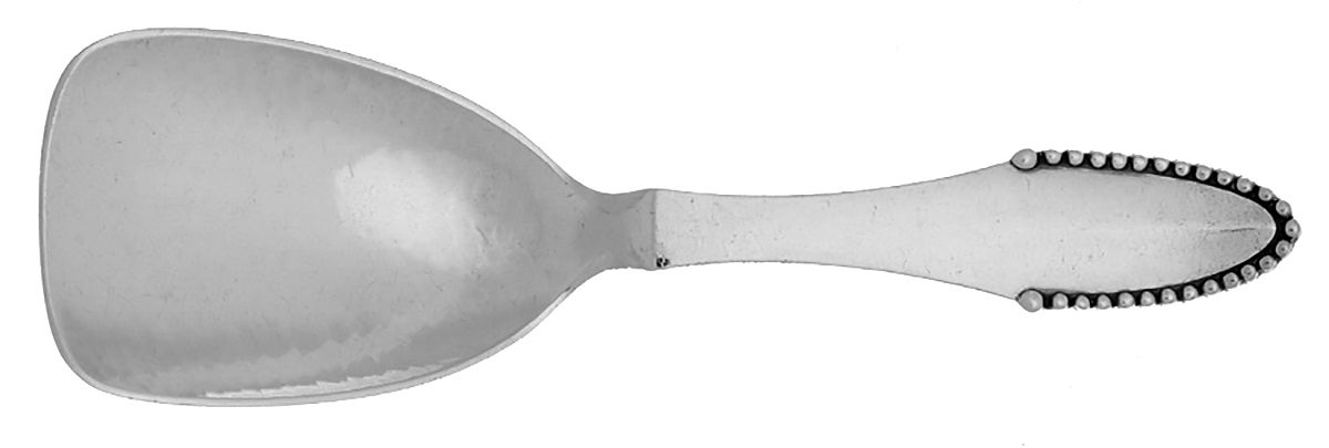 Beaded (Sterling, 1916) Sugar Shovel by Georg Jensen (Denmark)-1
