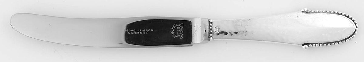 Beaded (Sterling, 1916) Individual Fruit Knife with Stainless Blade by Georg Jensen (Denmark)-1