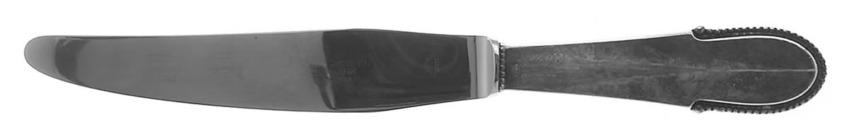 Beaded (Sterling, 1916) Modern Hollow Knife by Georg Jensen (Denmark)-1