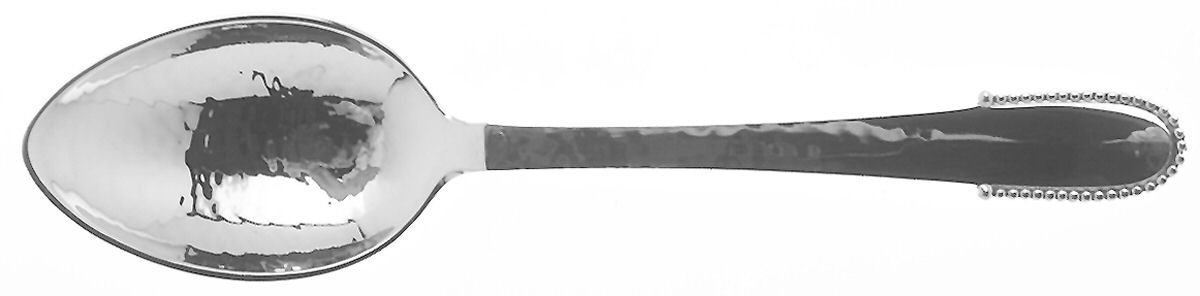 Beaded (Sterling, 1916) Large Youth Teaspoon by Georg Jensen (Denmark)-1