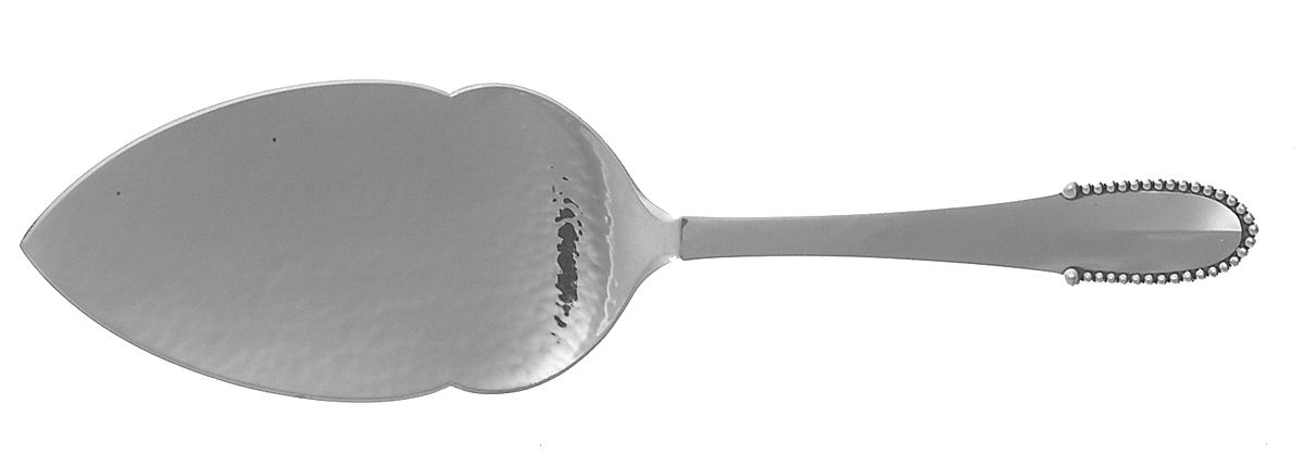 Beaded (Sterling, 1916) Cake Server, Solid Piece by Georg Jensen (Denmark)-1