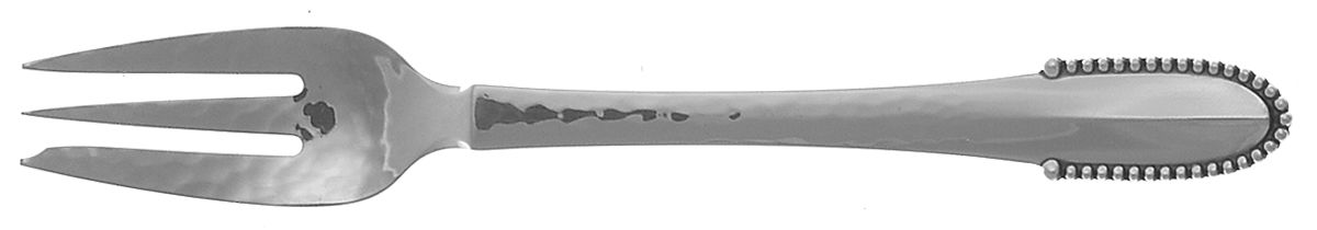 Beaded (Sterling, 1916) Pastry Fork by Georg Jensen (Denmark)-1