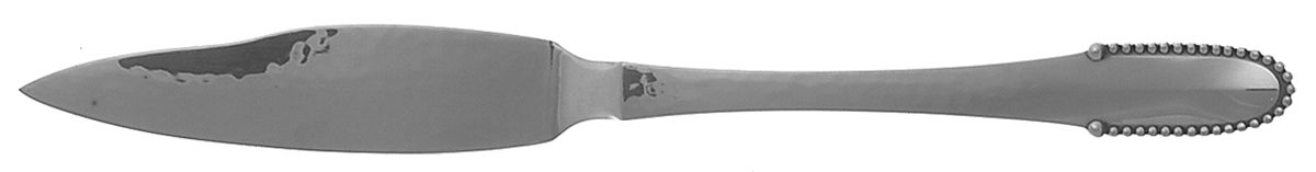 Beaded (Sterling, 1916) Individual Solid Fish Knife by Georg Jensen (Denmark)-1
