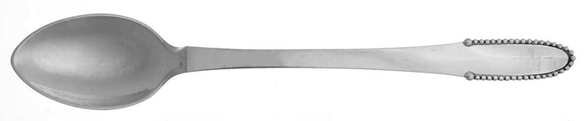 Beaded (Sterling, 1916) Iced Tea Spoon by Georg Jensen (Denmark)-1