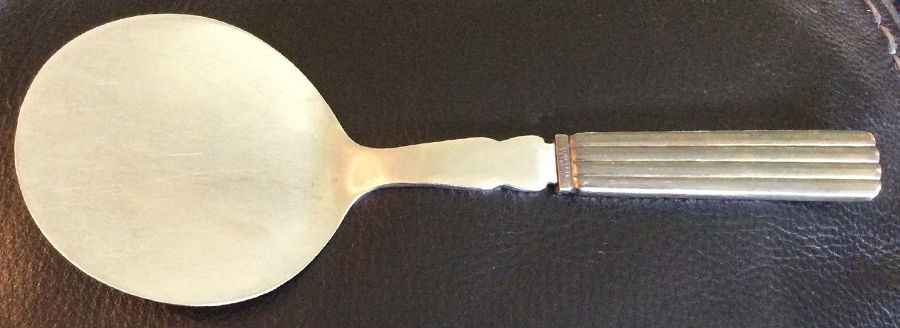 Bernadotte (Sterling, 1939) Egg Server with Stainless Blade by Georg Jensen (Denmark)-1