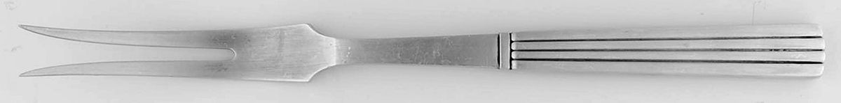 Bernadotte (Sterling, 1939) Large 2-Tine Cold Meat Serving Fork by Georg Jensen (Denmark)-1