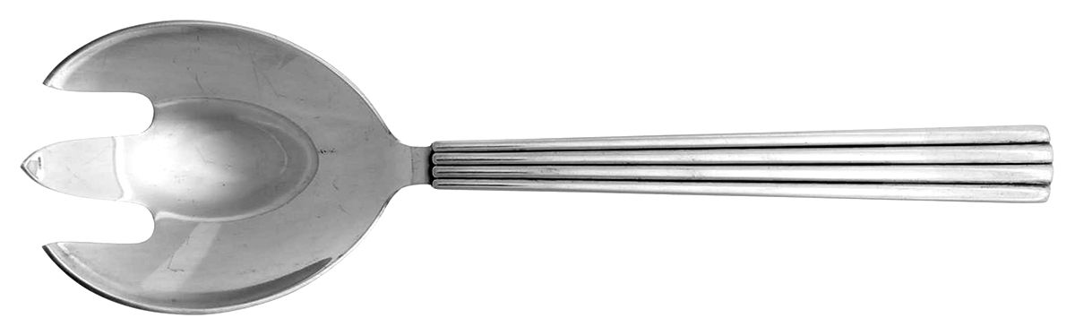Bernadotte (Sterling, 1939) Solid Compote Serving Fork by Georg Jensen (Denmark)-1