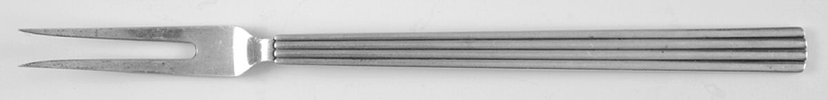 Bernadotte (Sterling, 1939) Medium 2-Tine Cold Cut Serving Fork by Georg Jensen (Denmark)-1