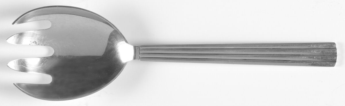 Bernadotte (Sterling, 1939) Large Solid Serving Fork by Georg Jensen (Denmark)-1