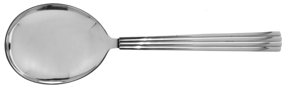 Bernadotte (Sterling, 1939) Large Solid Serving Spoon by Georg Jensen (Denmark)-1