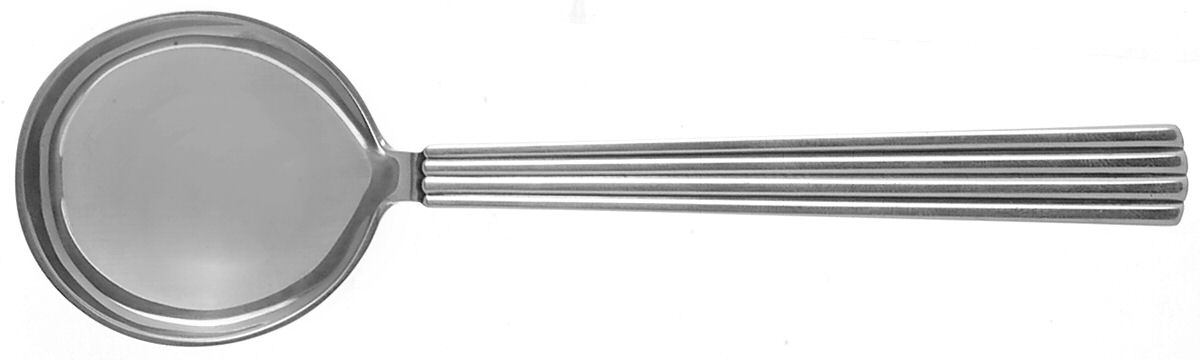 Bernadotte (Sterling, 1939) Round Bowl Soup Spoon (Bouillon) by Georg Jensen (Denmark)-1