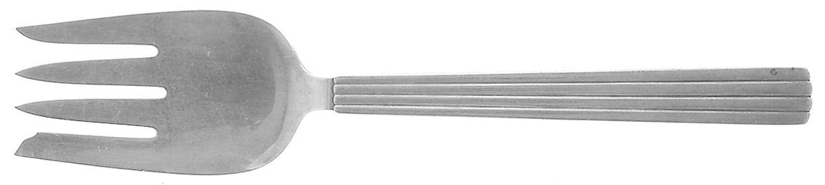 Bernadotte (Sterling, 1939) Large 4-Tine Cold Meat Serving Fork by Georg Jensen (Denmark)-1