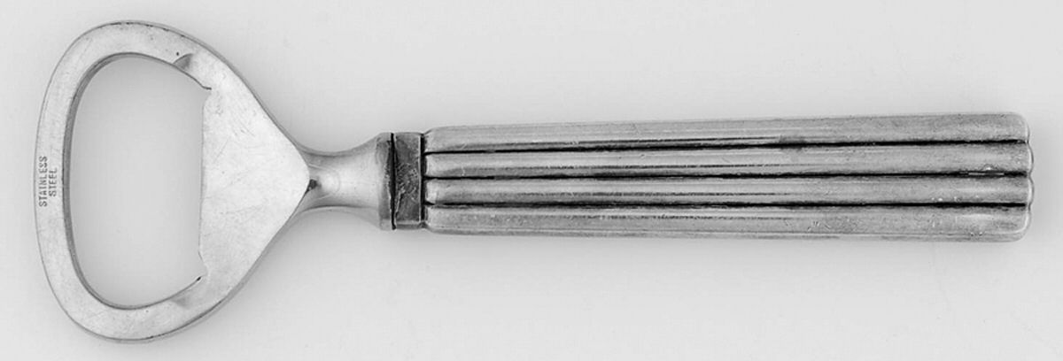 Bernadotte (Sterling, 1939) Bottle Opener with Stainless Bowl by Georg Jensen (Denmark)-1
