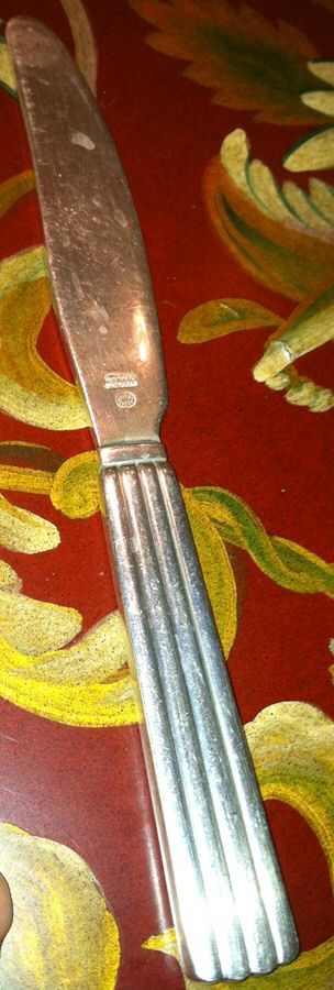 Bernadotte (Sterling, 1939) Solid Butter Spreader/Youth Knife by Georg Jensen (Denmark)-1