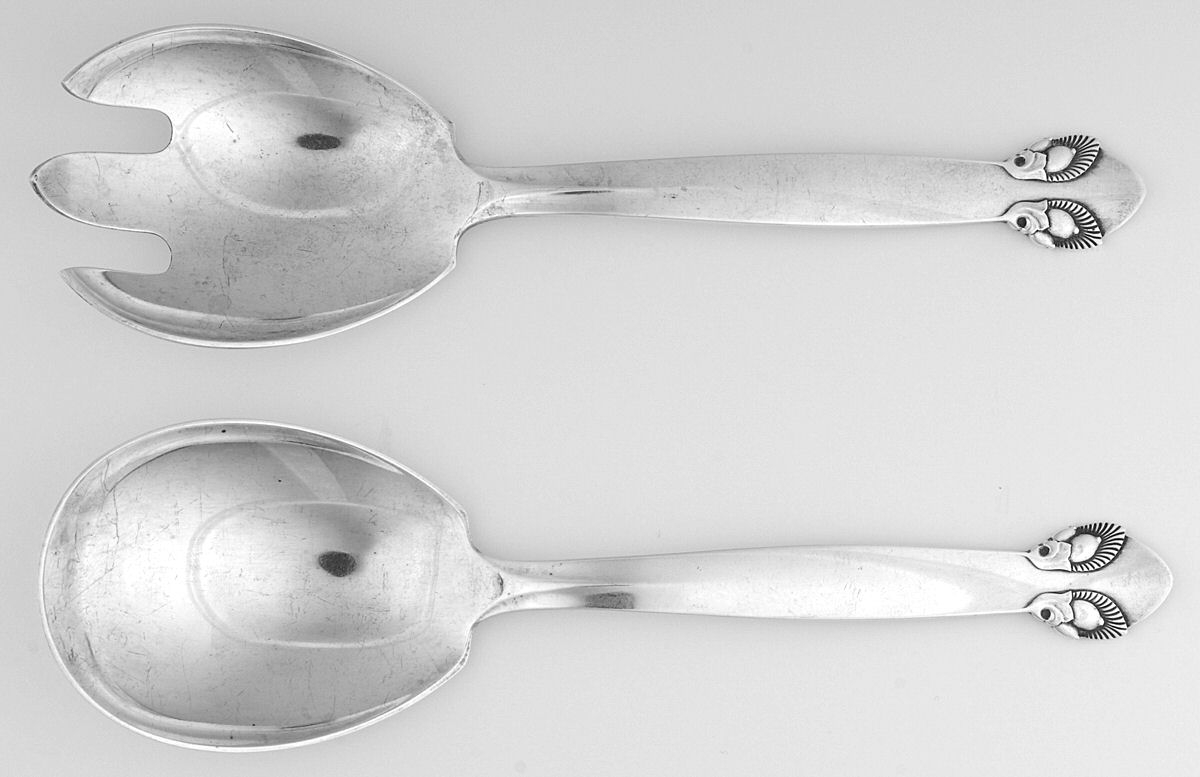 Bittersweet (Sterling, 1940) Medium Solid Serving Set by Georg Jensen (Denmark)-1