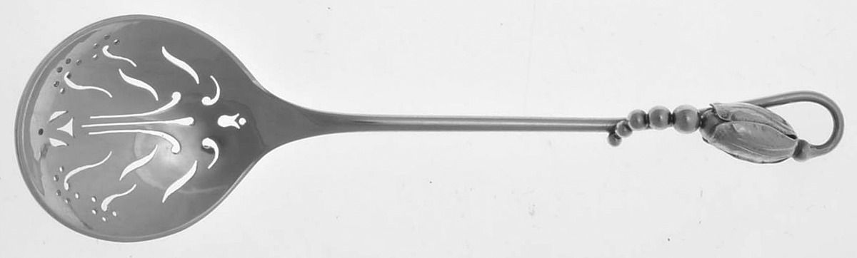 Blossom (Sterling, 1919) Relish Spoon by Georg Jensen (Denmark)-1