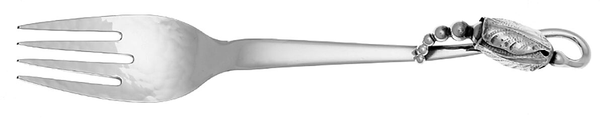 Blossom (Sterling, 1919) Individual Solid Fish Fork by Georg Jensen (Denmark)-1