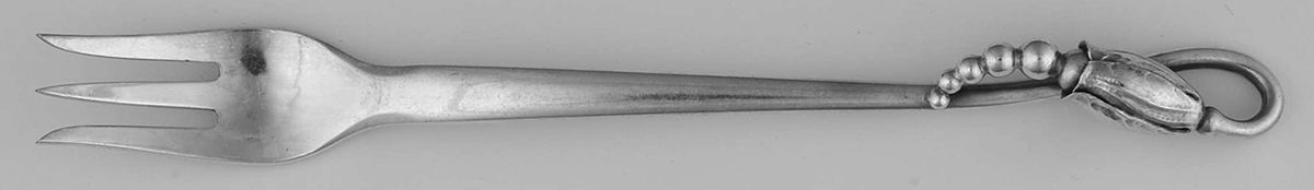 Blossom (Sterling, 1919) Oyster Fork by Georg Jensen (Denmark)-1