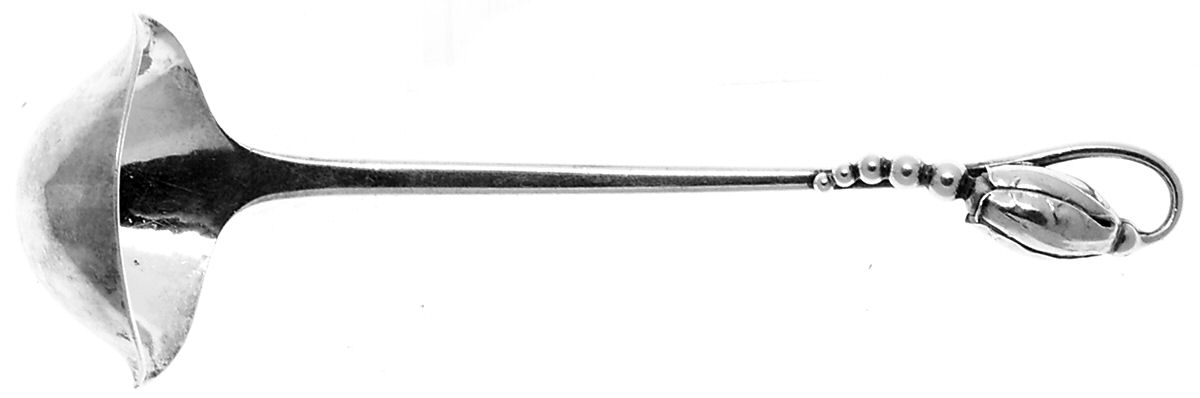 Blossom (Sterling, 1919) Sauce Ladle, Solid Piece by Georg Jensen (Denmark)-1