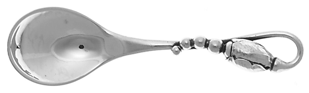 Blossom (Sterling, 1919) Individual Salt Spoon by Georg Jensen (Denmark)-1