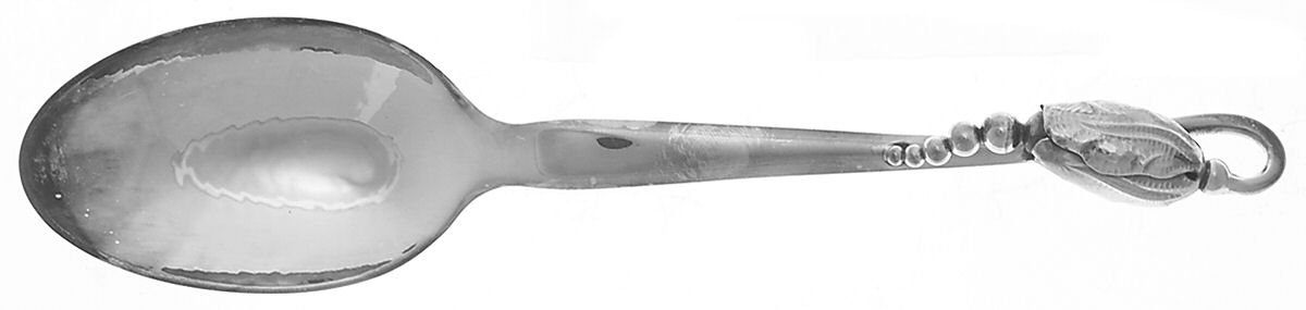 Blossom (Sterling, 1919) Dessert/Place Spoon by Georg Jensen (Denmark)-1
