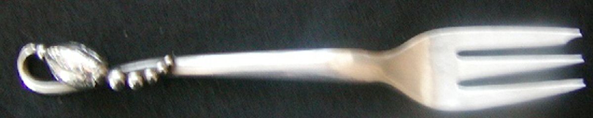 Blossom (Sterling, 1919) Pastry Fork by Georg Jensen (Denmark)-1