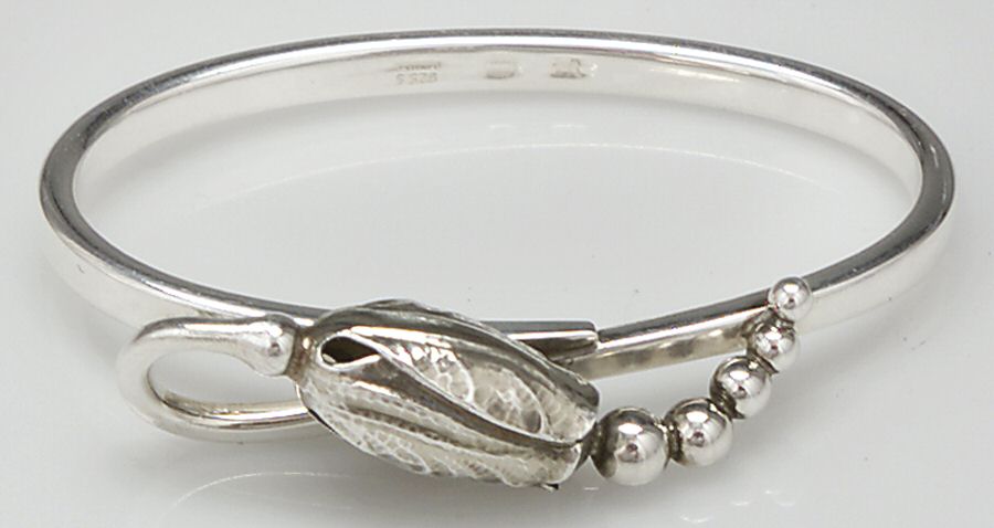 Blossom (Sterling, 1919) Sterling Napkin Ring by Georg Jensen (Denmark)-1